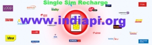 Single Sim Recharge from Indiapi